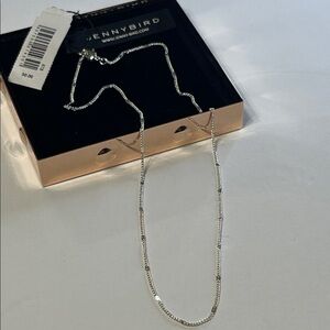 Jenny Bird 18”L Silver Chain Necklace NWT